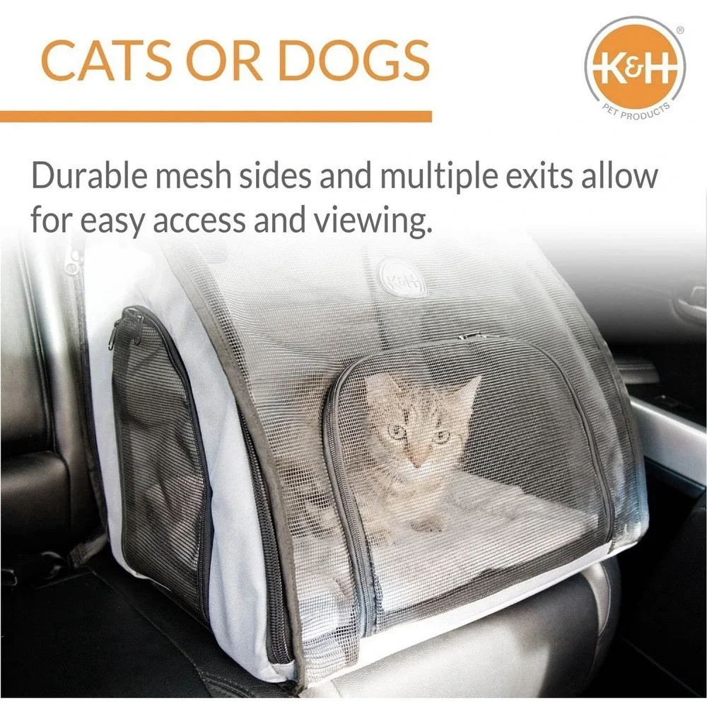 K&H Pet Products Enclosed Large Dog Car Seat, Travel Safety Carrier, Dog Travel